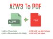 How To Convert AZW3 To PDF Format