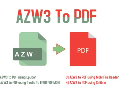 How To Convert AZW3 To PDF Format