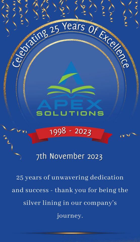 Apex Solutions ltd – Silver jubilee 7th november 2023
